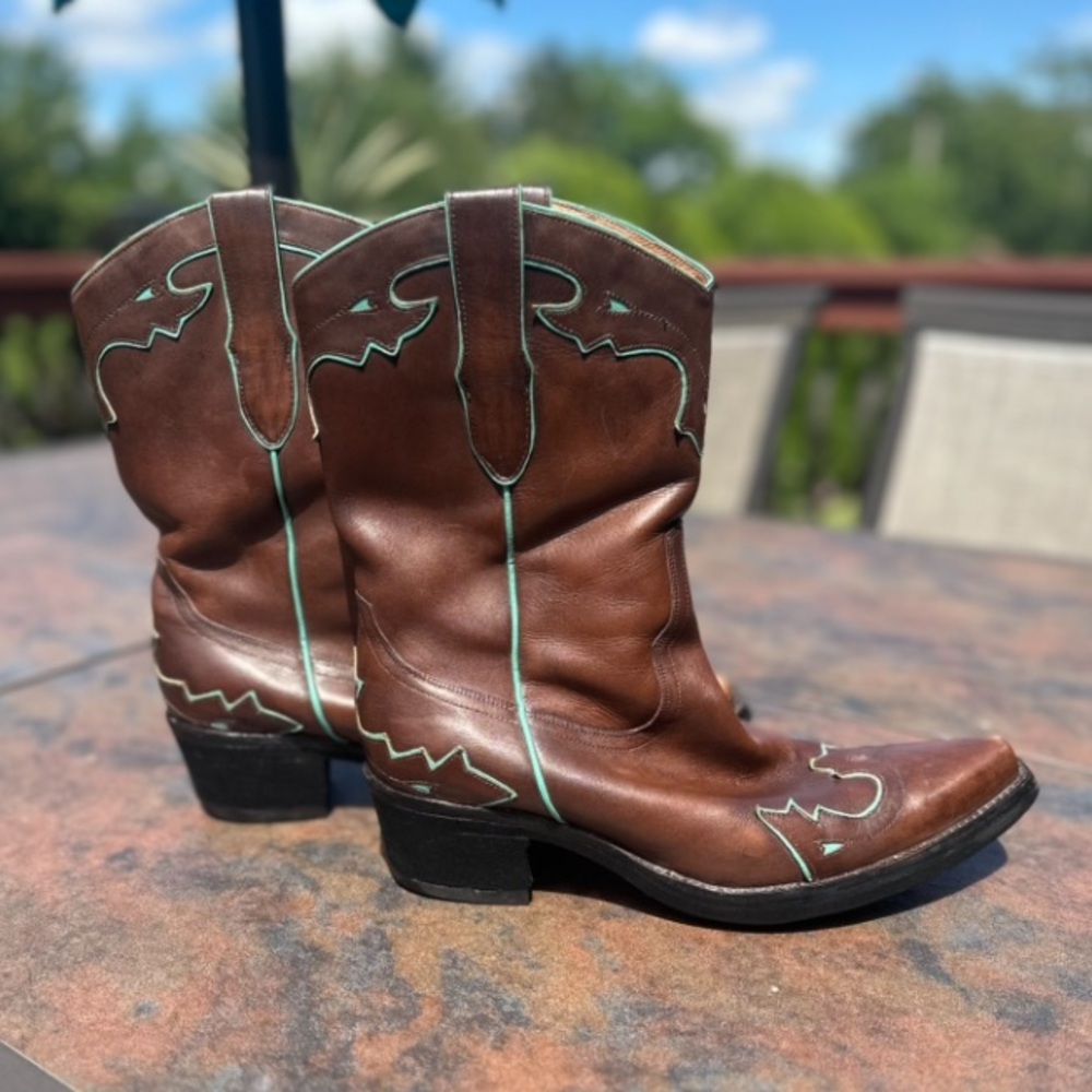 Sam Edelman  Leather Cowboy Boots